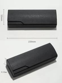 Hộp đựng kính tối giản cho nam - màu đen - Xem 4