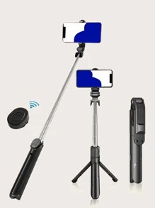 自拍杆三腳架帶遙控 - 黑色 - 查看 2