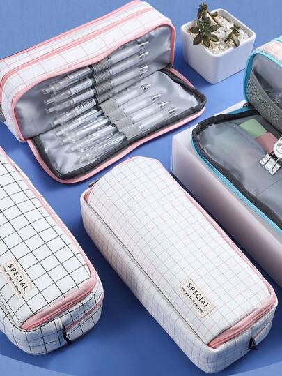 حقيبة القلم بنمط الشبكة