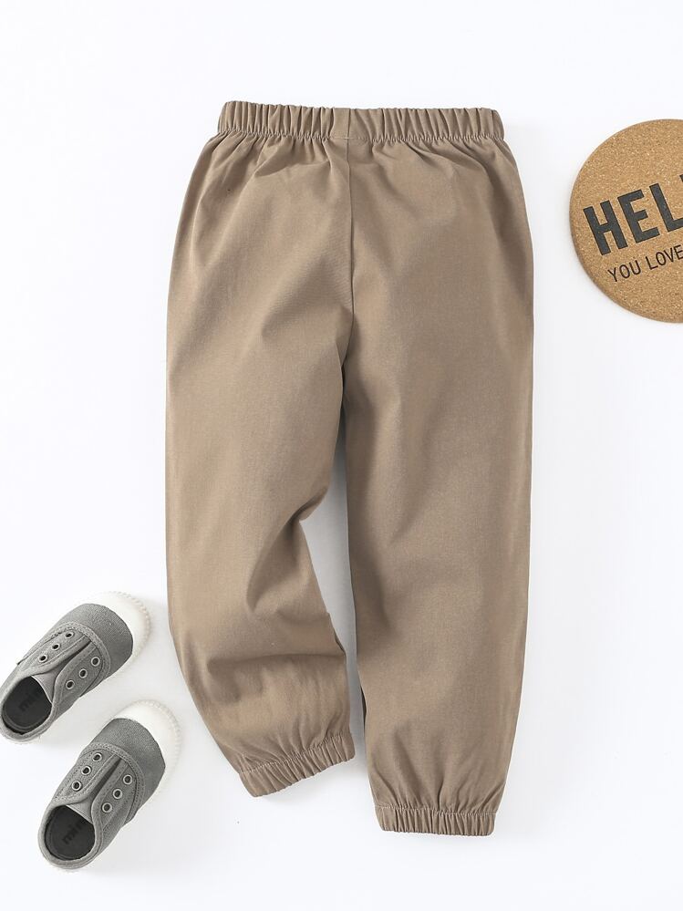 SHEIN Ung pojke Elastisk Midja Joggingbyxor - Kaki - Visa 2