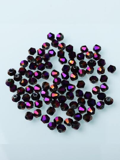 1pack 4mm Geometric Glass Beads