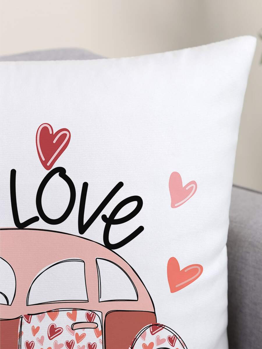 Valentine's Day Car Print Cushion Cover Without Filler for Sale