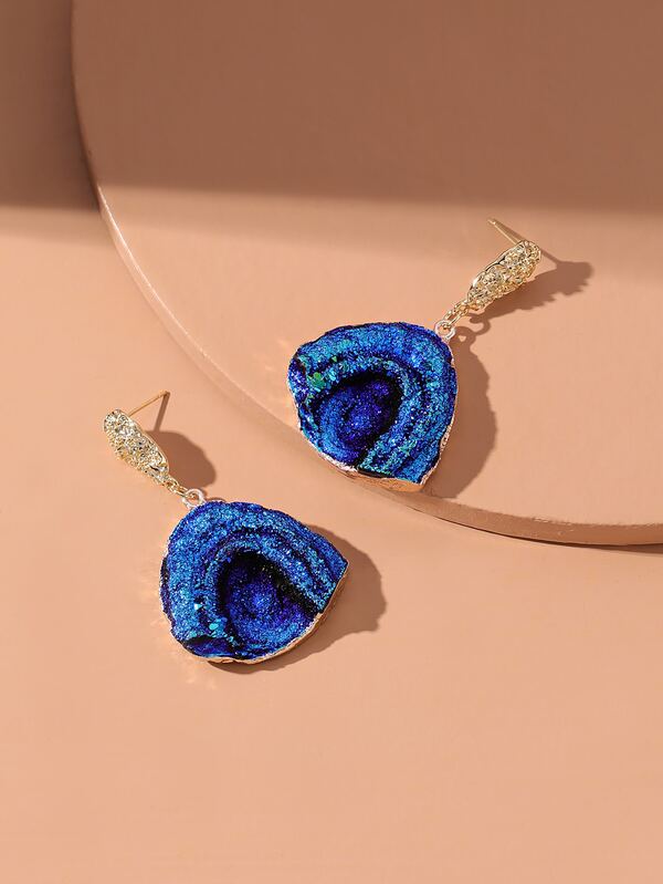 Crystal Decor Drop Earrings SHEIN USA