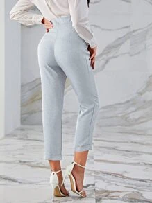 Modelyn Quần nữ màu trơn Giải trí - Màu Xám nhạt - Xem 2