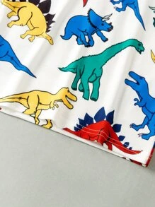 SHEIN Toddler Boys Dinosaur Print Tee - Multicolor - View 6