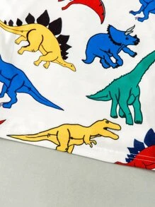 SHEIN Toddler Boys Dinosaur Print Tee - Multicolor - View 7