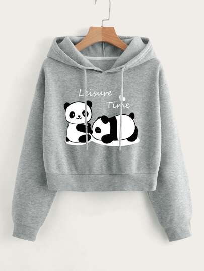 Panda hoodie shein Outlet