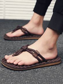 Dép xỏ ngón & dép nam Lá thư - màu nâu - Xem 1