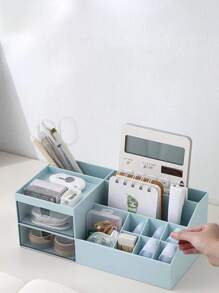 1pc Multifunction Random Color Desk Storage Box - Multicolor - View 2