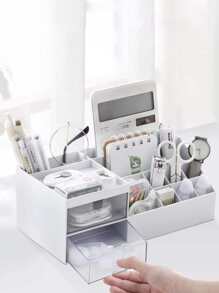 1pc Multifunction Random Color Desk Storage Box - Multicolor - View 4