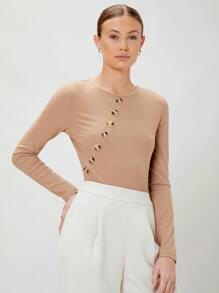 MOTF RIBBED BODYSUIT - Apricot - View 8