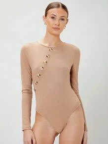 MOTF RIBBED BODYSUIT - Apricot - View 9