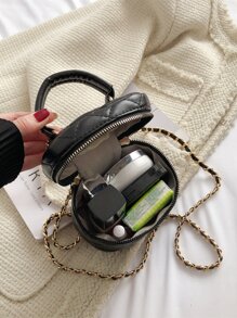 CONTAINEVERY Waterproof,Lightweight,Business Casual Mini Quilted Chain Bucket Bag For Teen Girls Women College Students,Rookies & White-collar Workers Perfect for Office,College,Work ,Business,Commute - Black - View 7