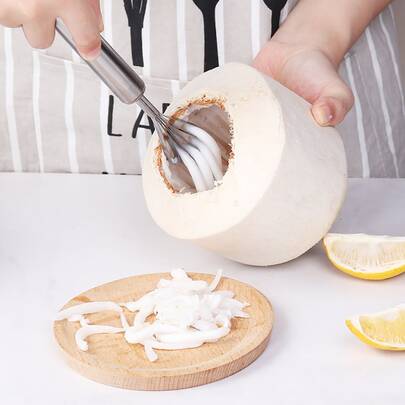 1入組多功能不銹鋼椰子刮刀