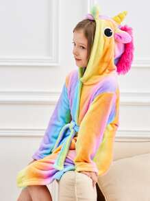 Bata De Unicornio Para Niñas - Multicolor - Ver 5