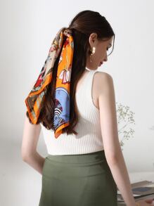 Floral Print Hair Band - Multicolor - View 2