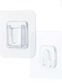 2入組透明功率插座支架 - 無色 - 查看 3