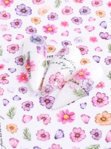 3sheets Floral Pattern Nail Art Sticker Nail Stickers DIY - Multicolor - View 2