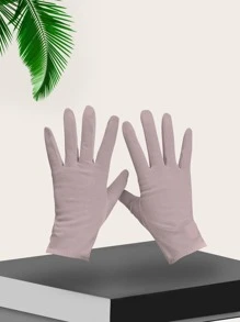 1pair Sports Breathable Cycling Gloves,Black Gloves - Dusty Pink - View 2