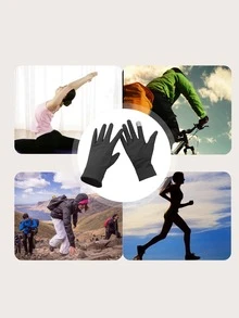 1 đôi găng tay đi xe đạp thể thao thoáng khí - màu đen - Xem 4