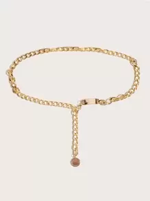 Metallic Geometric Decor Chain Belt Party Summer, School Fall, Autumn, Halloween - Gold - View 2