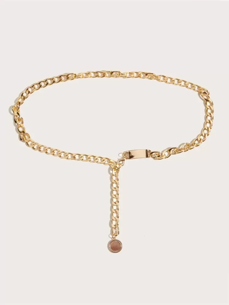 Metallic Geometric Decor Chain Belt Party Summer, School  display picture 3