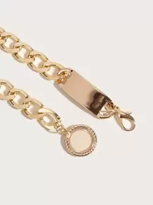 Metallic Geometric Decor Chain Belt Party Summer, School Fall, Autumn, Halloween - Gold - View 4