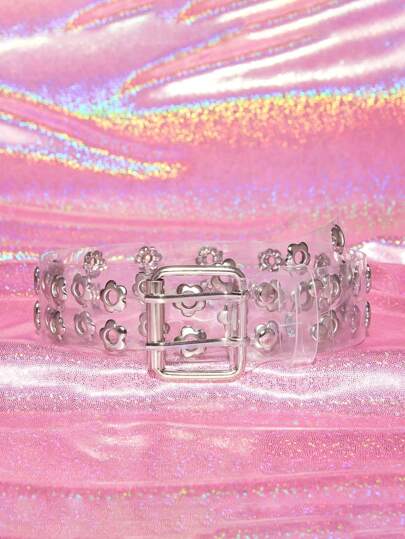 花 アイレットデコレーション ベルトの画像