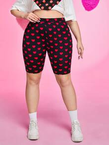 SHEIN Qutie Quần lót kích thước lớn Tim Tất cả trên in Giải trí - Nhiều màu - Xem 3