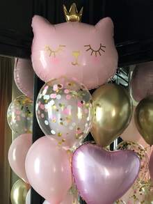 9入組皇冠貓氣球套裝 - 彩色 - 查看 2