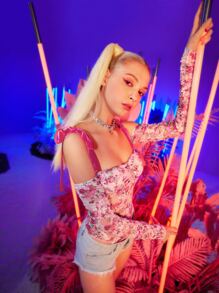 SHEIN Knot Detail Floral Print Backless Bodysuit - Multicolor - View 10