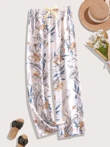 Quần nữ Nơ Bướm Hoa Boho - Màu be - Xem 1