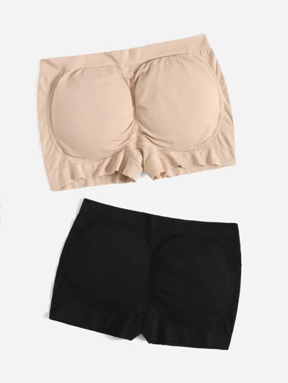 SHEIN Women's High Stretch Padded Hip Enhancer Shorts For Butt Lift Underwear