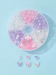 1盒DIY心釘珠 - 彩色 - 查看 1