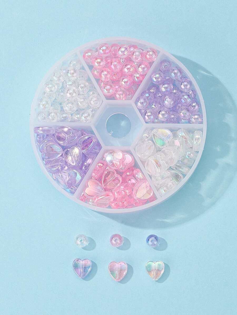 1盒DIY心釘珠 - 彩色 - 查看 1