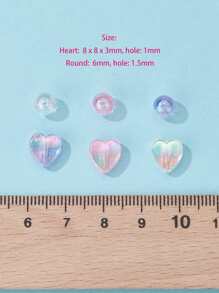 1盒DIY心釘珠 - 彩色 - 查看 5