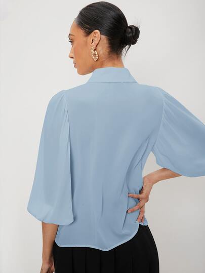 MOTF PREMIUM らんたんすりーぶ 先端 カラー ブラウス