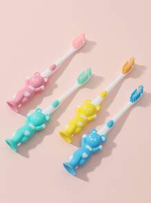 8pcs Cartoon Graphic Toothbrush - Multicolor - View 4