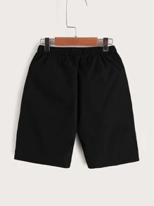 SHEIN Boys Letter Graphic Colourblock Shorts - Multicolor - View 2