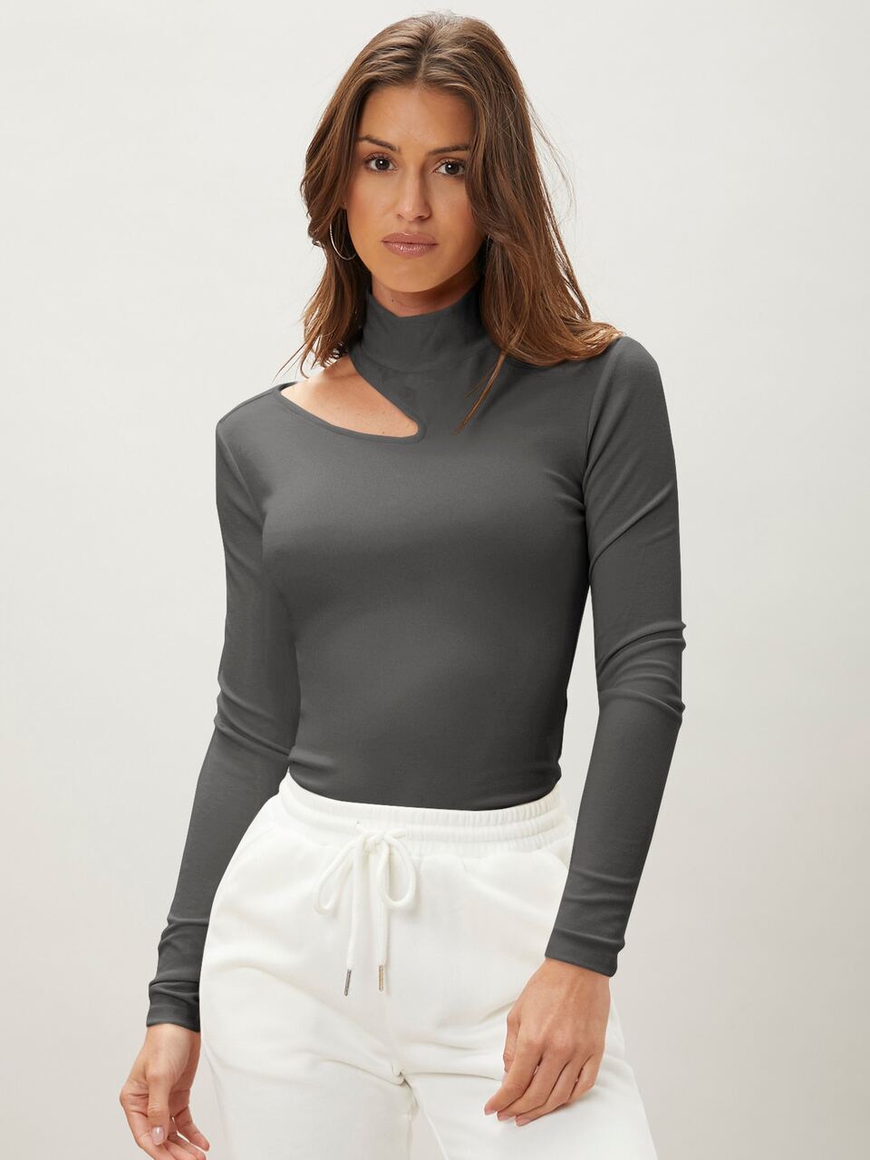 MOTF RECYCLED POLYESTER SLIM CUT-OUT T-SHIRT