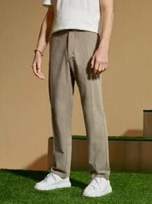 Manfinity VCAY Men Slant Pocket Tailor Trousers - Khaki - View 3