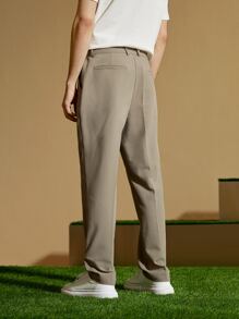 Manfinity VCAY Men Slant Pocket Tailor Trousers - Khaki - View 5