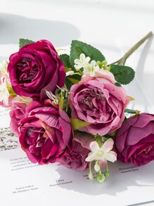 1/3 piezas Ramos de rosas artificiales para decoración otoñal, decoración de boda, flores de mano de novia, flores de muñeca, decoración de pechos, decoración para el hogar, comedor, dormitorio, jarrón, material para manualidades de cumpleaños, San Valentín y Año Nuevo, material fotográfico