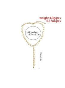 Collar en Y con diseño de estrella - Amarillo Oro - Ver 3