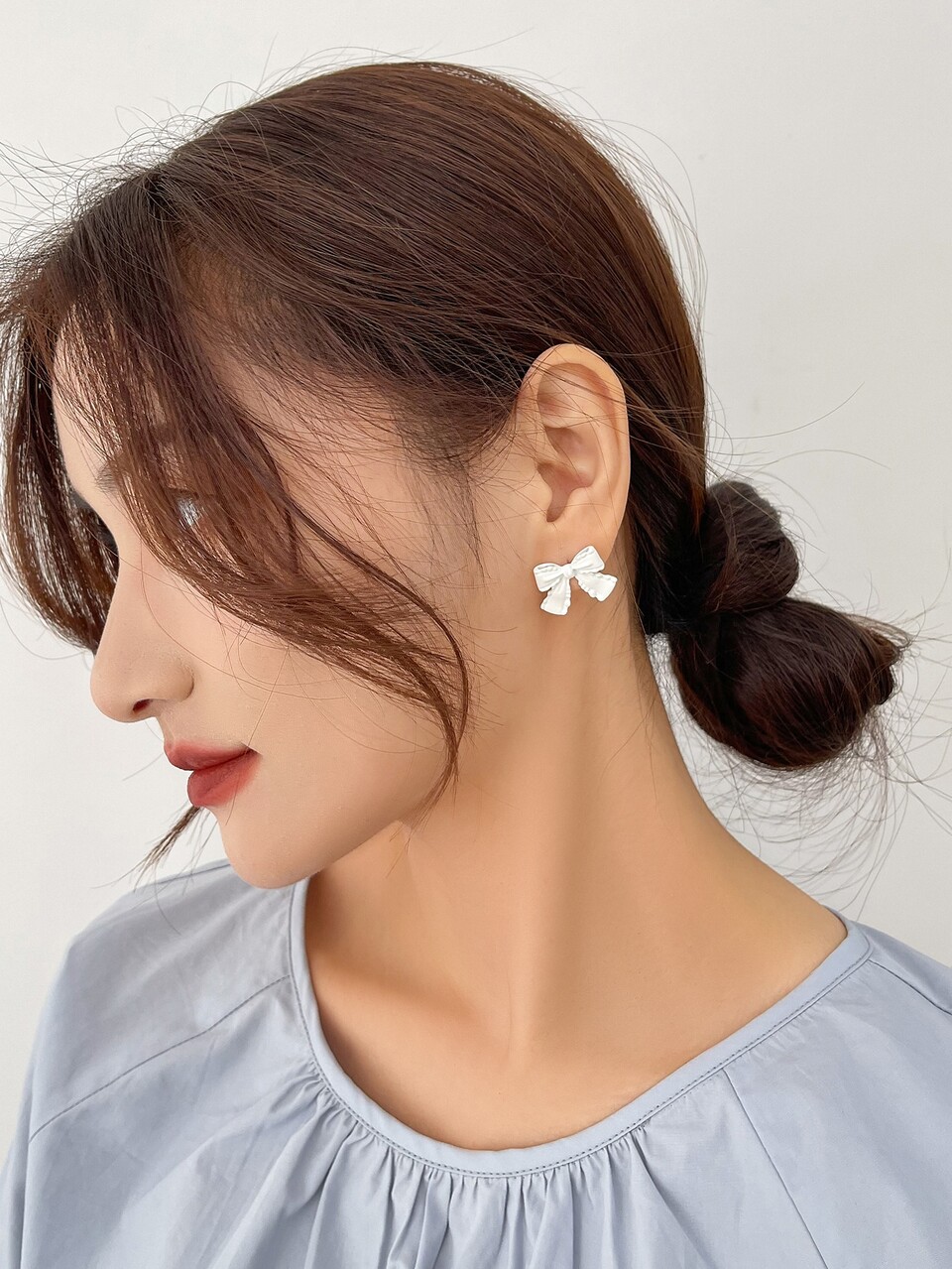 Bow Shaped Stud Earrings