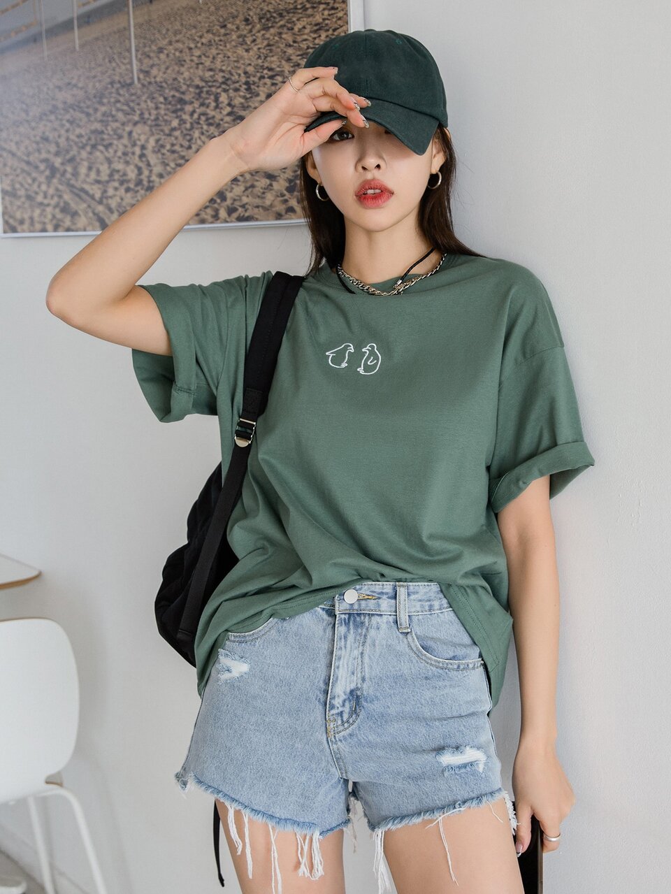 Cartoon Graphic Drop Shoulder Tee
