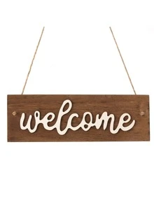 1pc Wooden Garden Sign - Coffee Brown - View 2