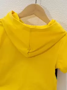 SHEIN 年輕男孩字母圖形連帽tee和短褲 - 彩色 - 查看 4