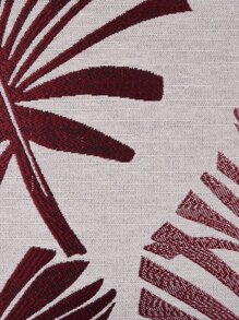樹葉提花靠墊套不附帶墊芯 - 紅色 - 查看 6