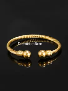 RINTOLER 简约袖口手镯 - 金黃色 - 查看 3